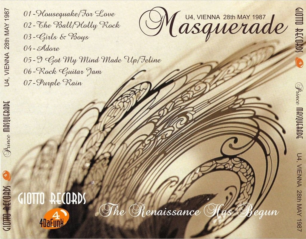 Prince - Masquerade (Vienna , U4 Club 1987) Aftershow CD, Import, Live-album, Nieuw in verpakking, Verzenden