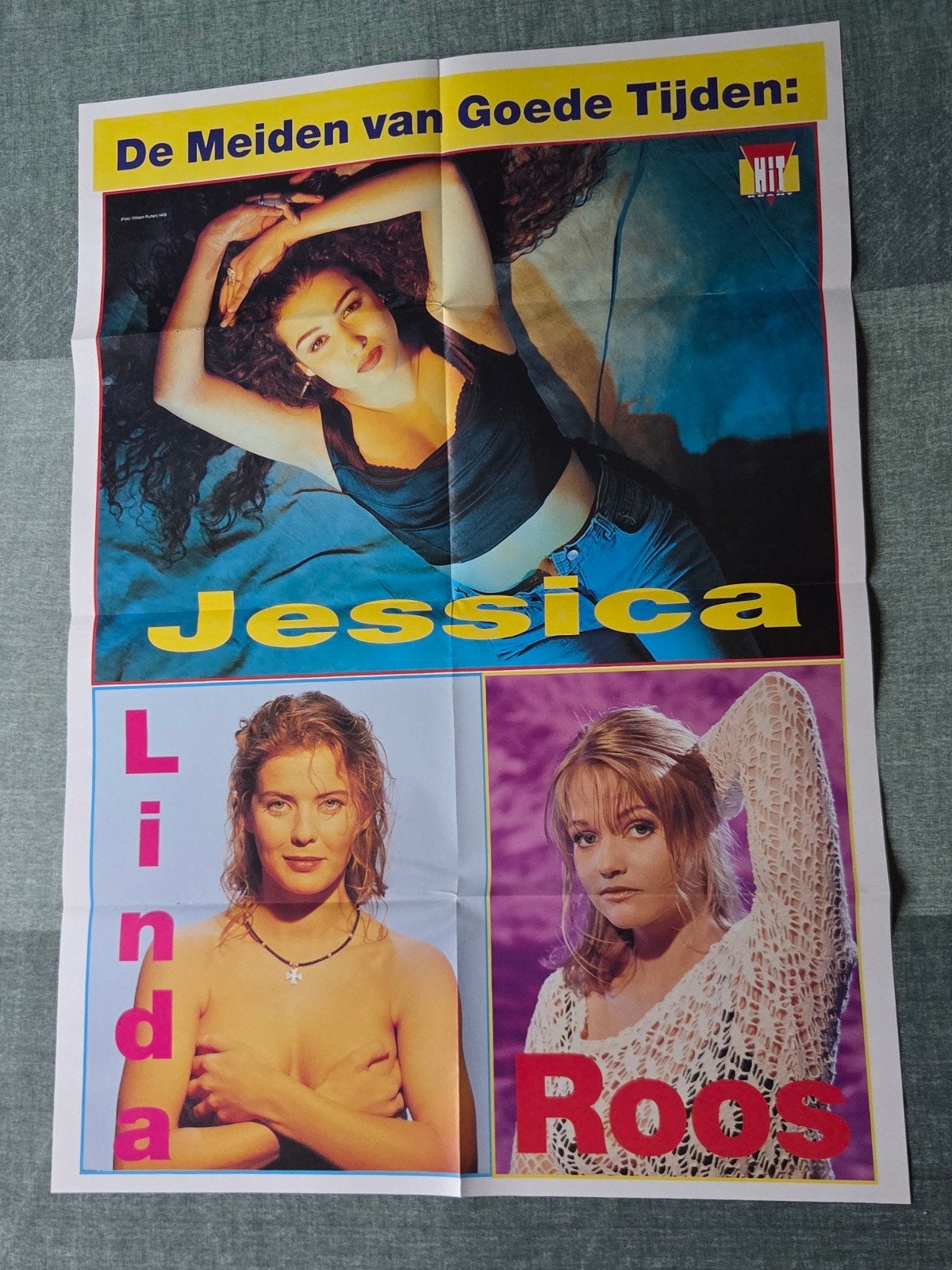 Poster: Linda, Roos en Jessica - GTST, Verzamelen, Ophalen of Verzenden, Zo goed als nieuw, A1 t/m A3, Film en Tv