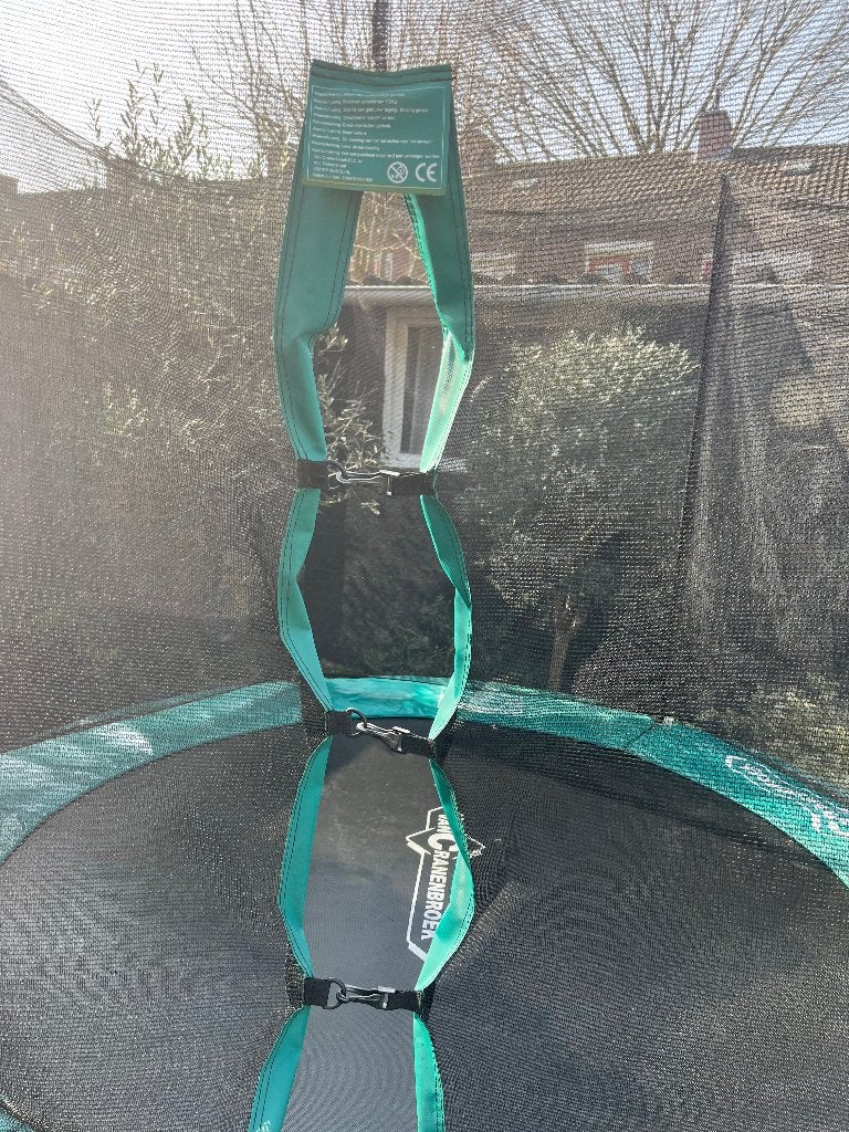 Gebruikte trampoline met veiligheidsnet, Ophalen, Gebruikt