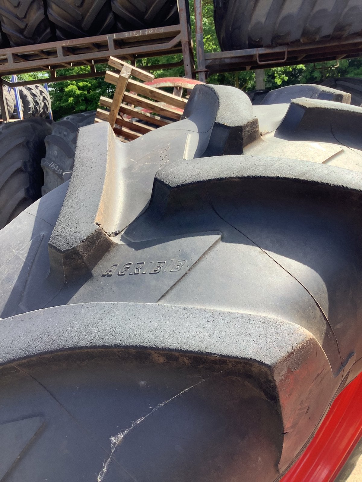 18.4R38 of 460/85R38 michelin agribib op velg, Ophalen