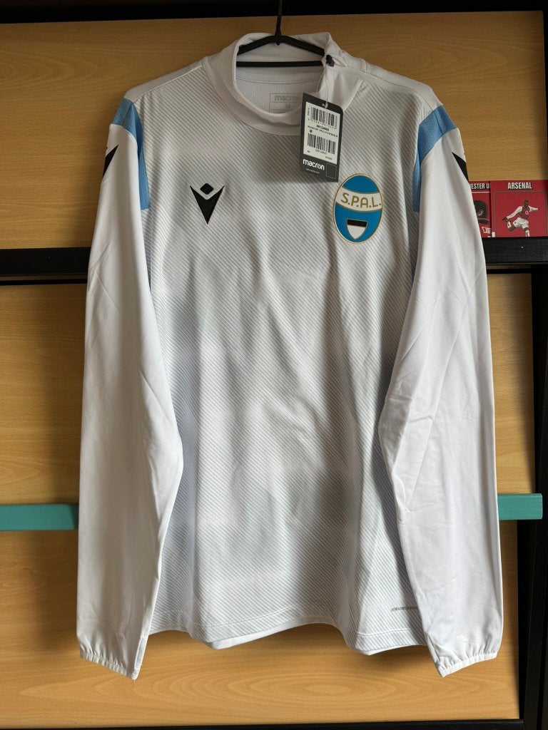 SPAL Macron Trainingstrui Wit Nieuw Maat M, Kleding | Heren, Maat 48/50 (M), Wit, Nieuw, Ophalen of Verzenden