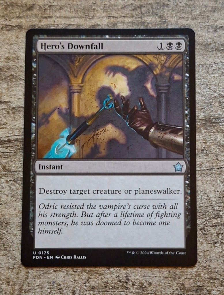 Hero's Downfall - Magic the Gathering, Verzenden, Zo goed als nieuw, Losse kaart