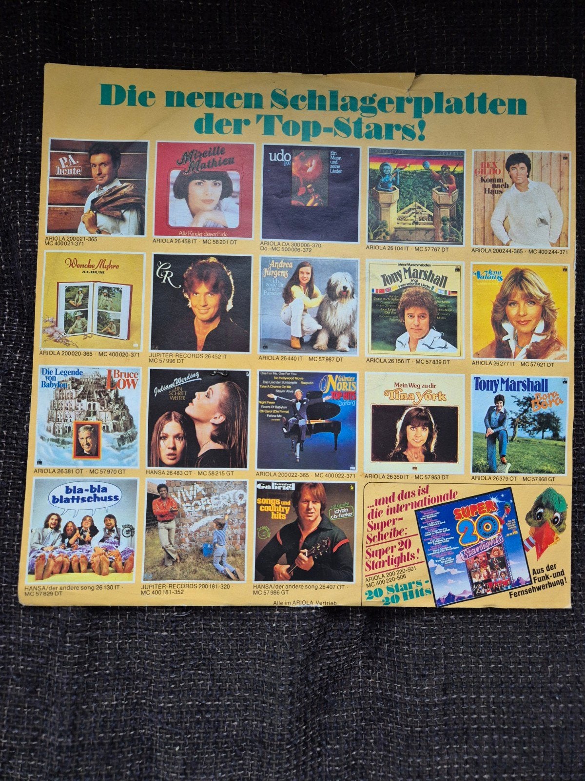 Die neuen Schlagerplatten der Top-Stars! - Goede staat, Ophalen of Verzenden, Zo goed als nieuw, Verzamelalbum, Schlager