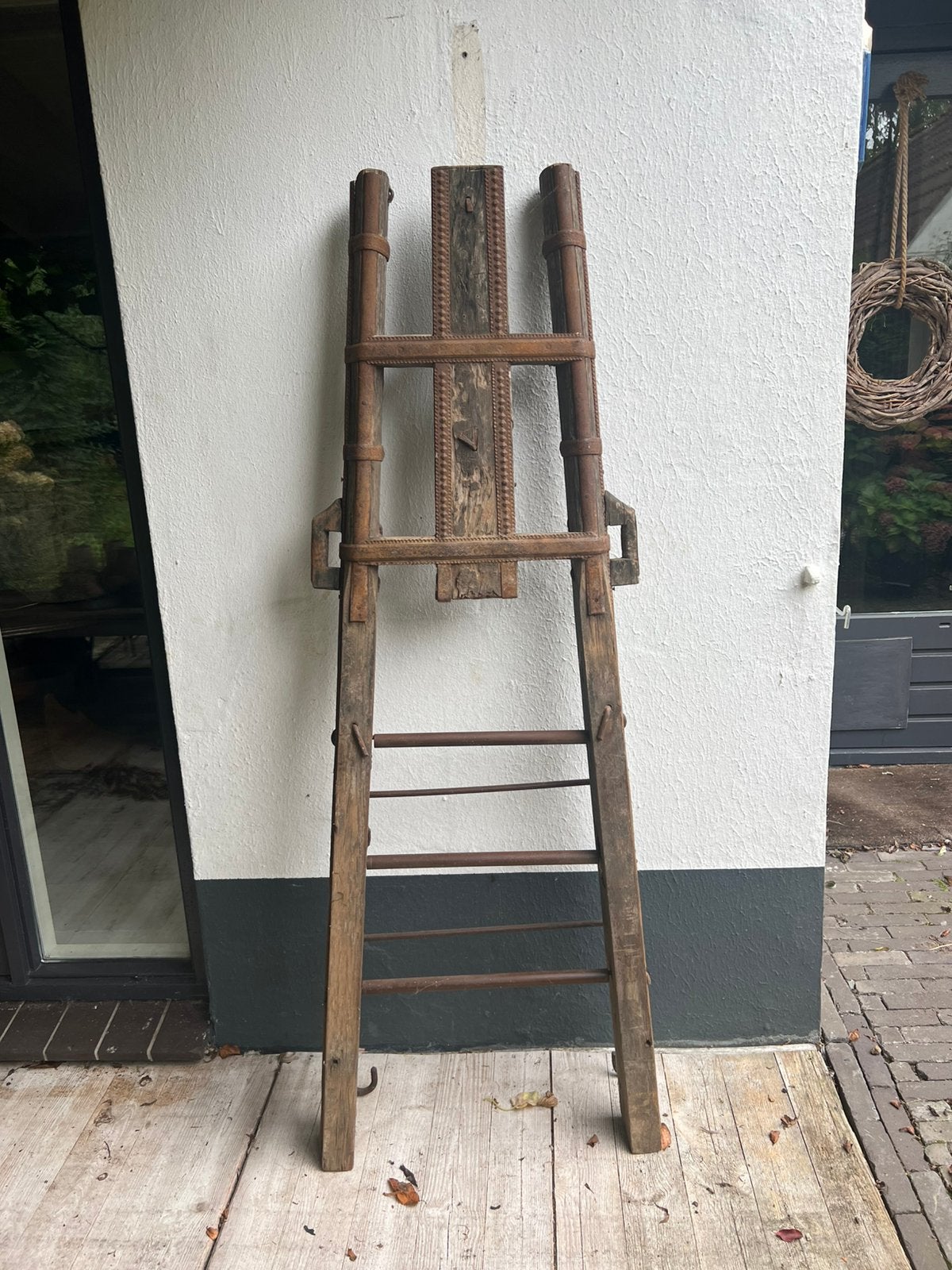 Oud onderdeel ossenkar, Ophalen