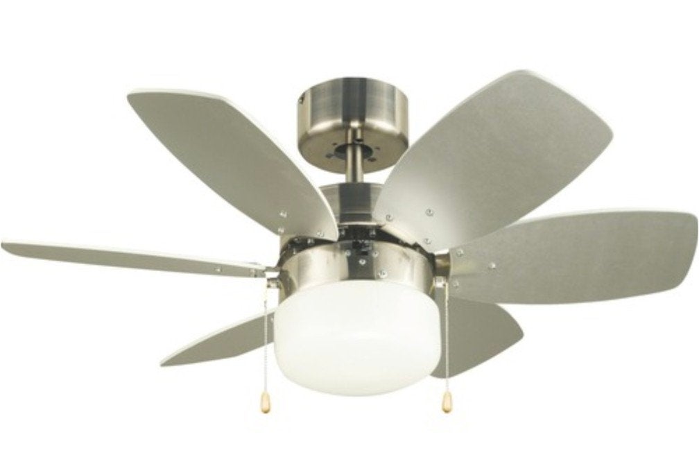 Plafondventilator met verlichting - Madeira J36009-XY-1LN, Overige merken, Gebruikt, Overige fittingen, Zilver
