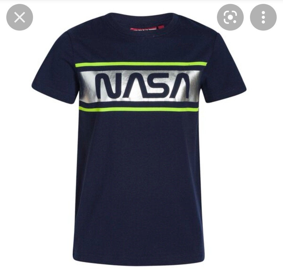 NIEUW NASA T-shirt donkerblauw maat 128 met kaartje, Jongen of Meisje, Nieuw, NASA, Ophalen of Verzenden