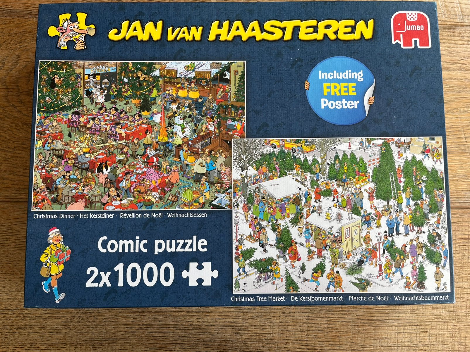 2 Jan van Haasteren puzzels - compleet, Ophalen, 500 t/m 1500 stukjes, Zo goed als nieuw