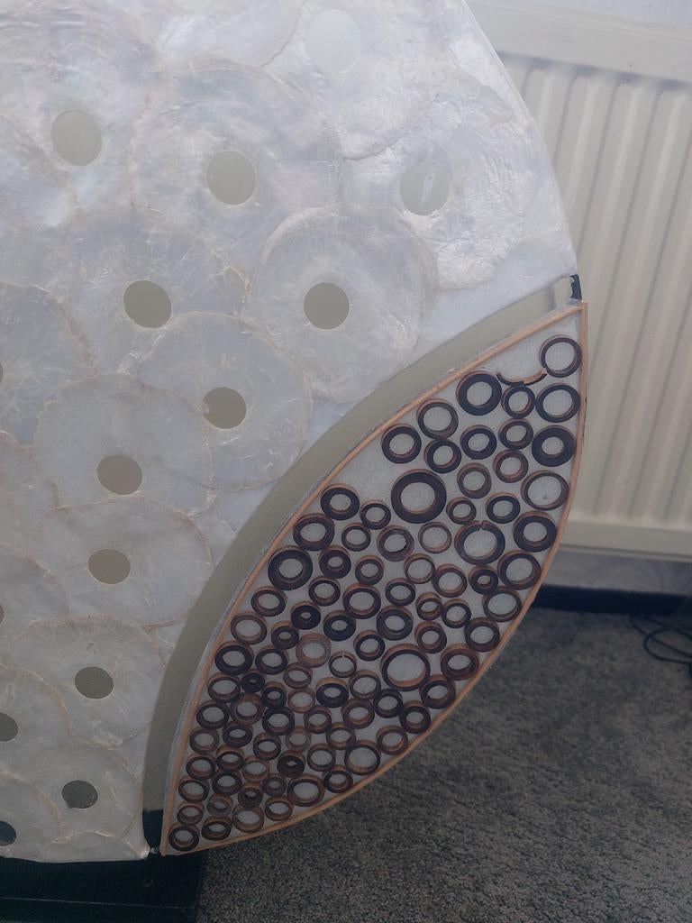 Unieke schelpenlamp - sfeervolle verlichting, Huis en Inrichting, Gebruikt, Minder dan 100 cm, Overige materialen, Ophalen