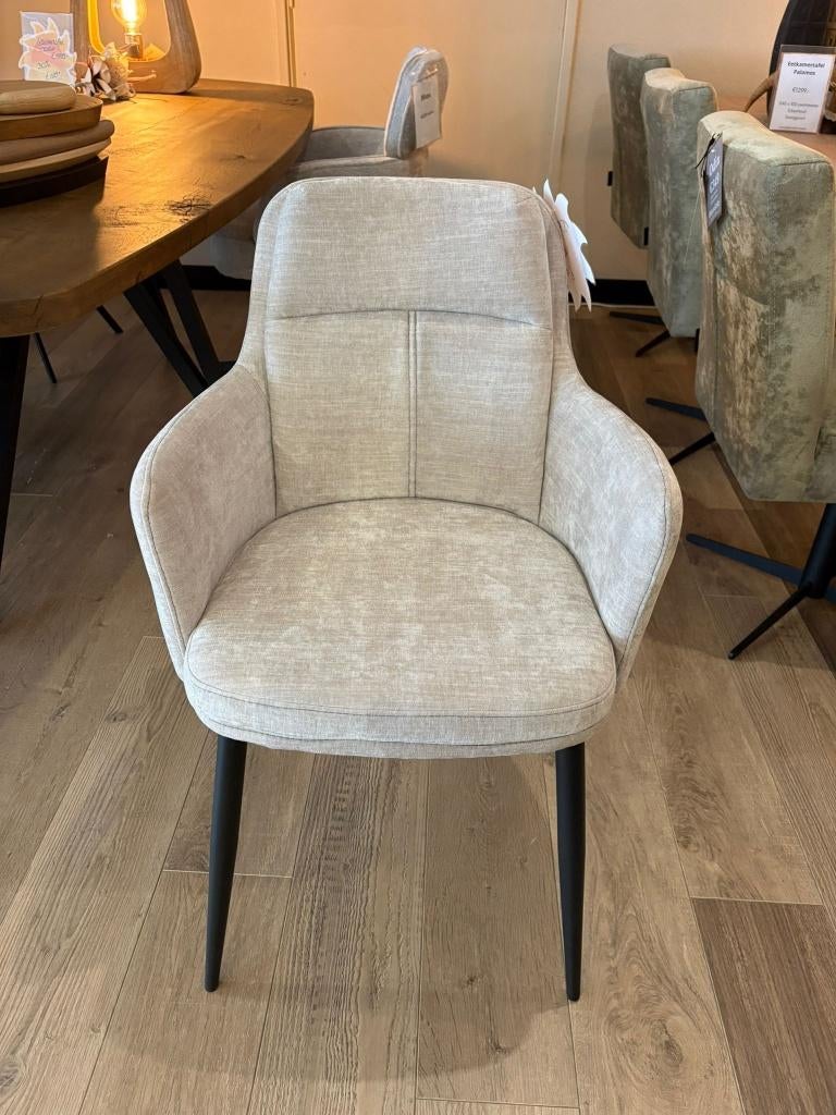 1 Stoel, Huis en Inrichting, Stoelen, Nieuw, Eén, Stof, Grijs, Ophalen