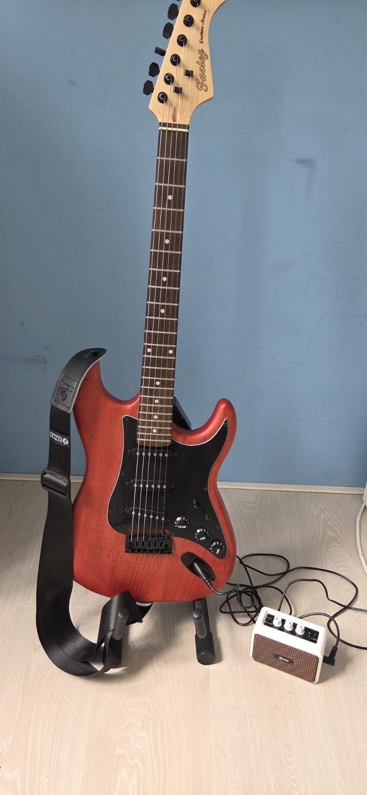 Complete Fazley Elektrische Gitaar Starterset (Mat Rood), Ophalen, Zo goed als nieuw, Solid body, Overige merken