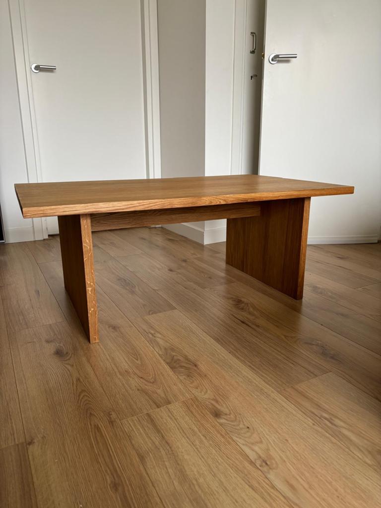 Salontafel eikenhout, Ophalen, 100 tot 150 cm, Eikenhout, 50 tot 100 cm