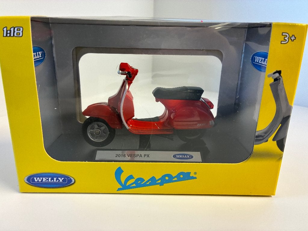 59941: Vespa PX - 2016 - Welly 1:18, Hobby en Vrije tijd, Modelauto's | 1:18, Nieuw, Ophalen of Verzenden, Motor, Welly