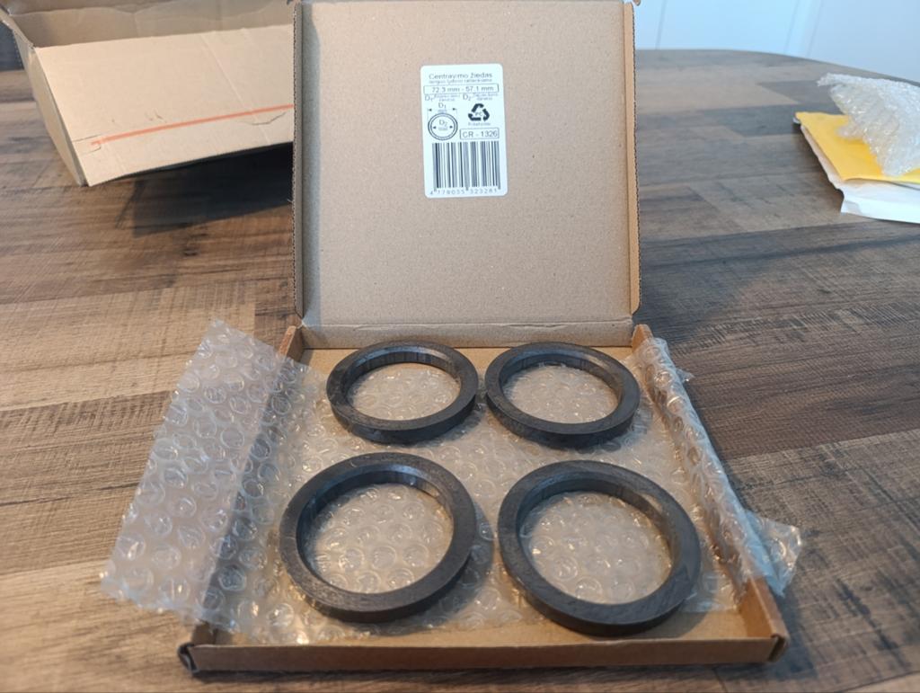 Centreer ringen 72,3 mm - 57,1 mm, Ophalen of Verzenden, 70 tot 80 mm, Overige typen