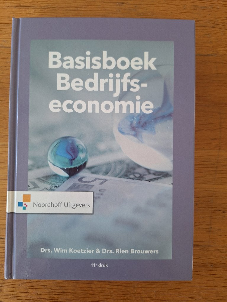 Wim Koetzier - Basisboek Bedrijfseconomie, Ophalen of Verzenden, Alpha, Zo goed als nieuw, HBO