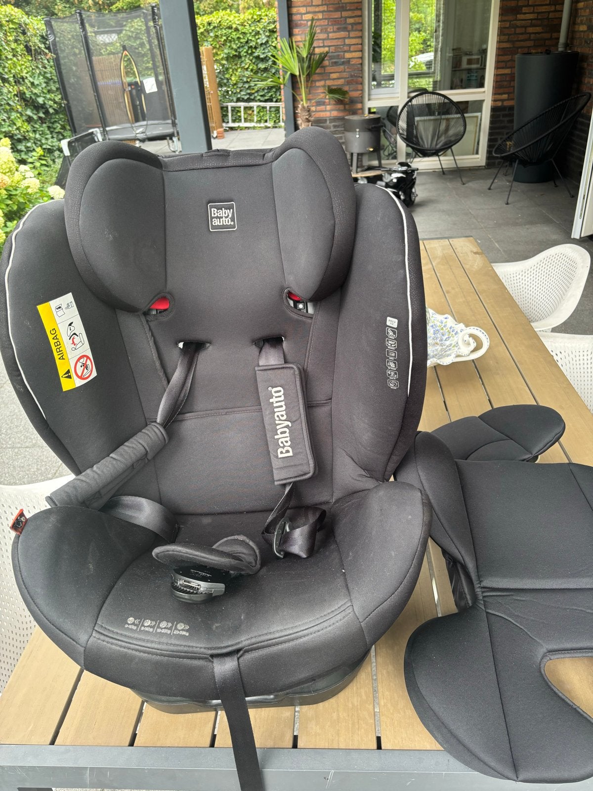 Babyautostoel 0-36kg met Isofix en 360 rotatie, Autogordel of Isofix, Gebruikt, Verstelbare rugleuning, Ophalen