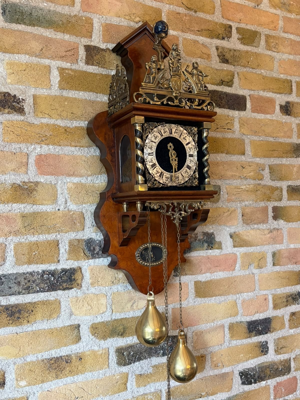 Antieke Friese Staartklok - Prachtig Houten Design, Ophalen