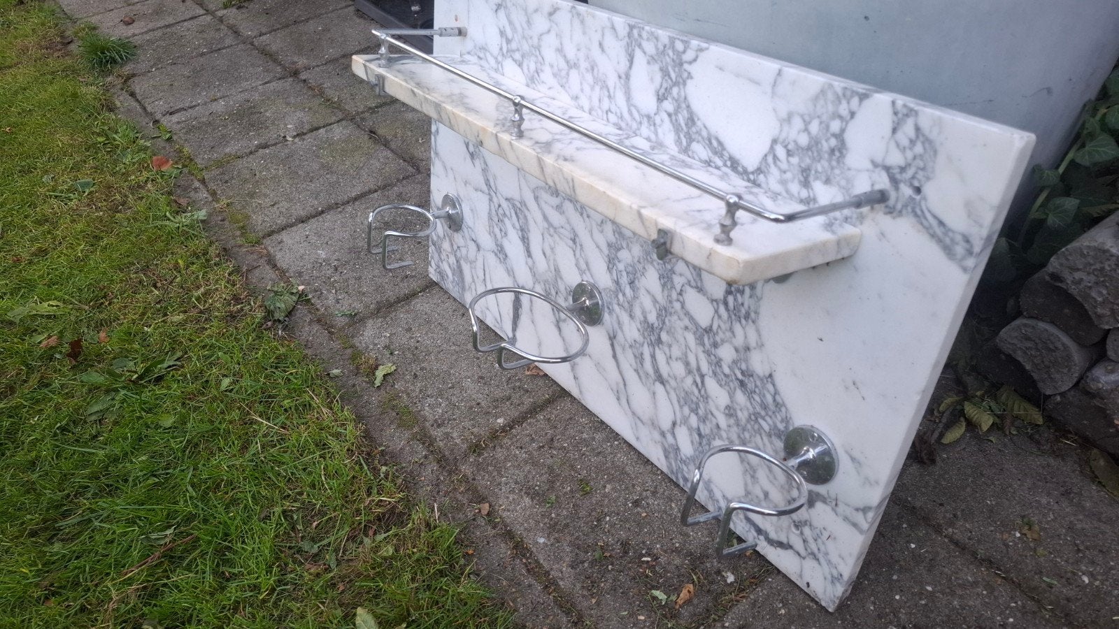 antiek marmeren planchet, Ophalen, Gebruikt, Steen, Wastafel