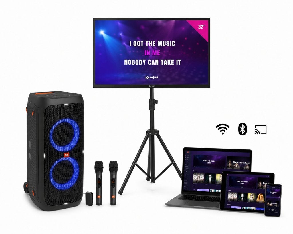 Complete karaoke set te huur, Audio, Tv en Foto, Karaoke-apparatuur, Ophalen, Zo goed als nieuw, Complete set
