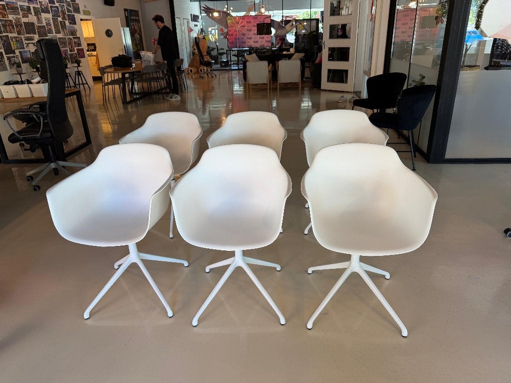 6x Kuipstoel, Wit - Als nieuw, Ophalen, Wit, Zo goed als nieuw, Minimalistisch