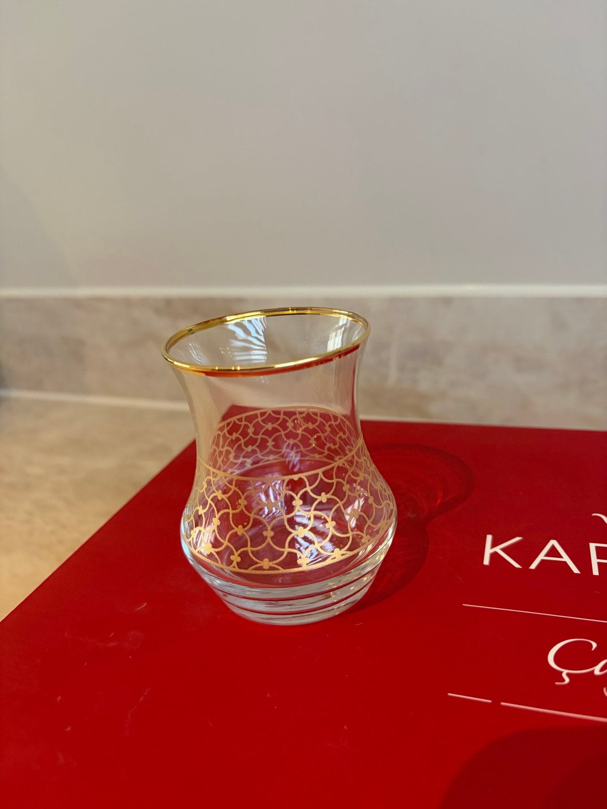 Karaca Turkse theeglazen set 18 delig - Nooit gebruikt, Glas of Glazen, Nieuw, Ophalen of Verzenden, Glas