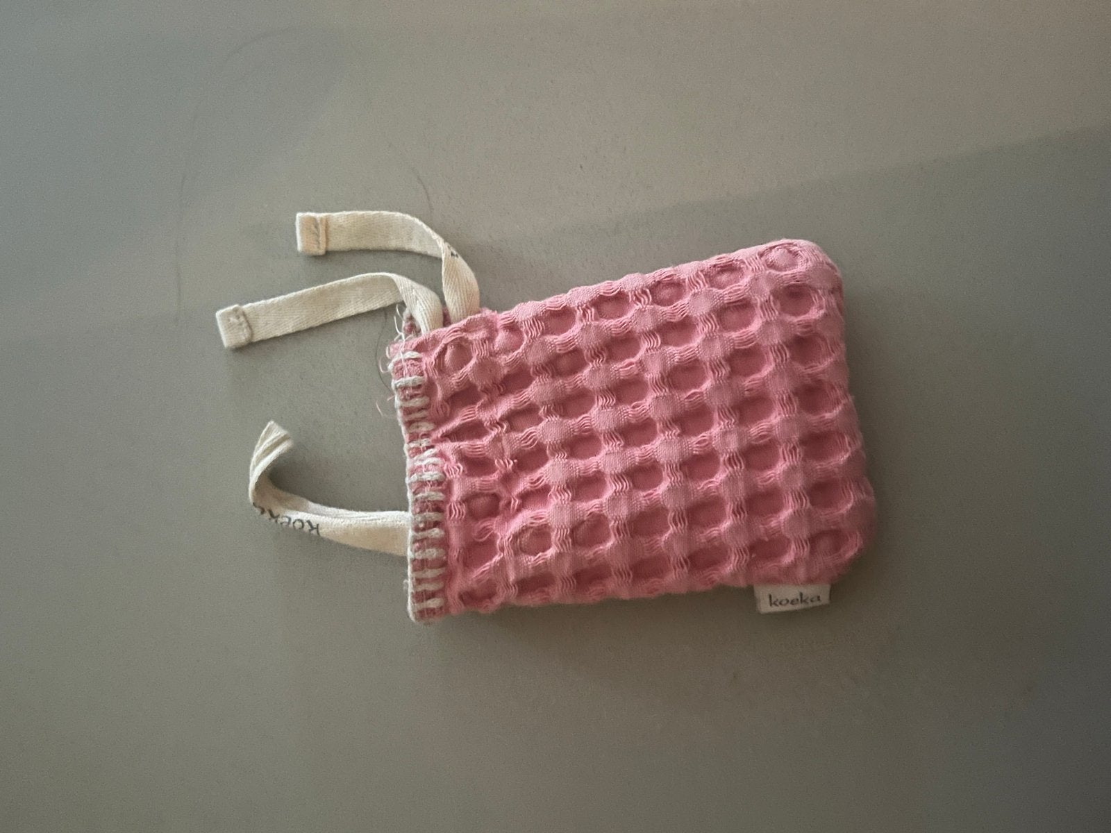 Roze Koeka Wafelstof speenzakje- Zo goed als nieuw, Ophalen of Verzenden, Zo goed als nieuw, Meisje