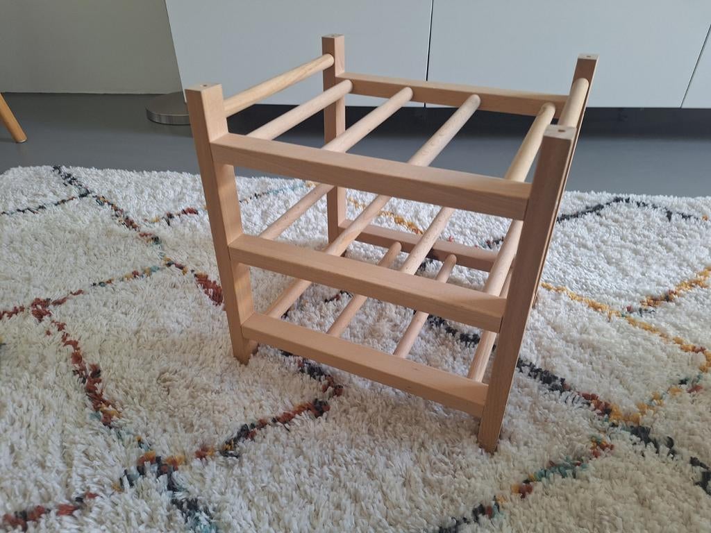 Houten wijnrek, Ophalen, Gebruikt, Laminaat