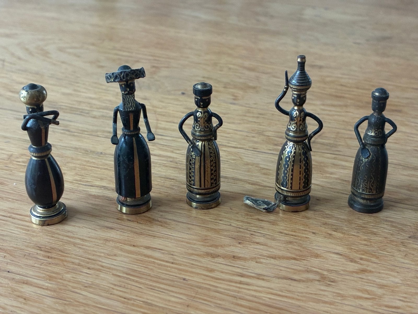 6 Hans Teppich Judaica Bijbelse miniatuur bronzen beeldjes, Ophalen of Verzenden