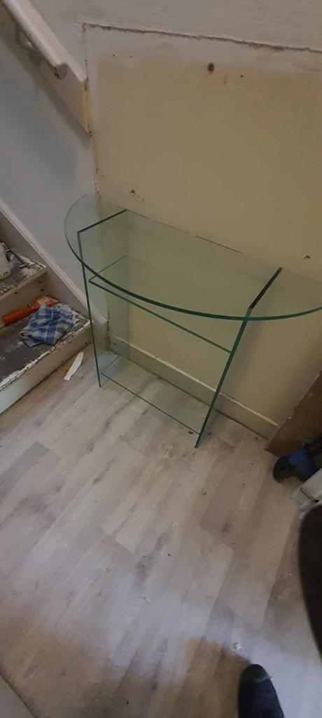 Glazen wandtafel jaren 70/80 - zo snel mogelijk ophalen, Ophalen, Overige vormen, Vintage jaren 70/80, Glas