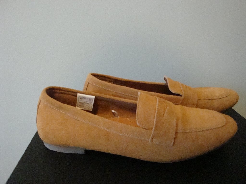 Maat 41. Cognac bruin leren instappers / loafers., Kleding | Dames, Schoenen, Bruin, Instappers, Ophalen of Verzenden, Zo goed als nieuw