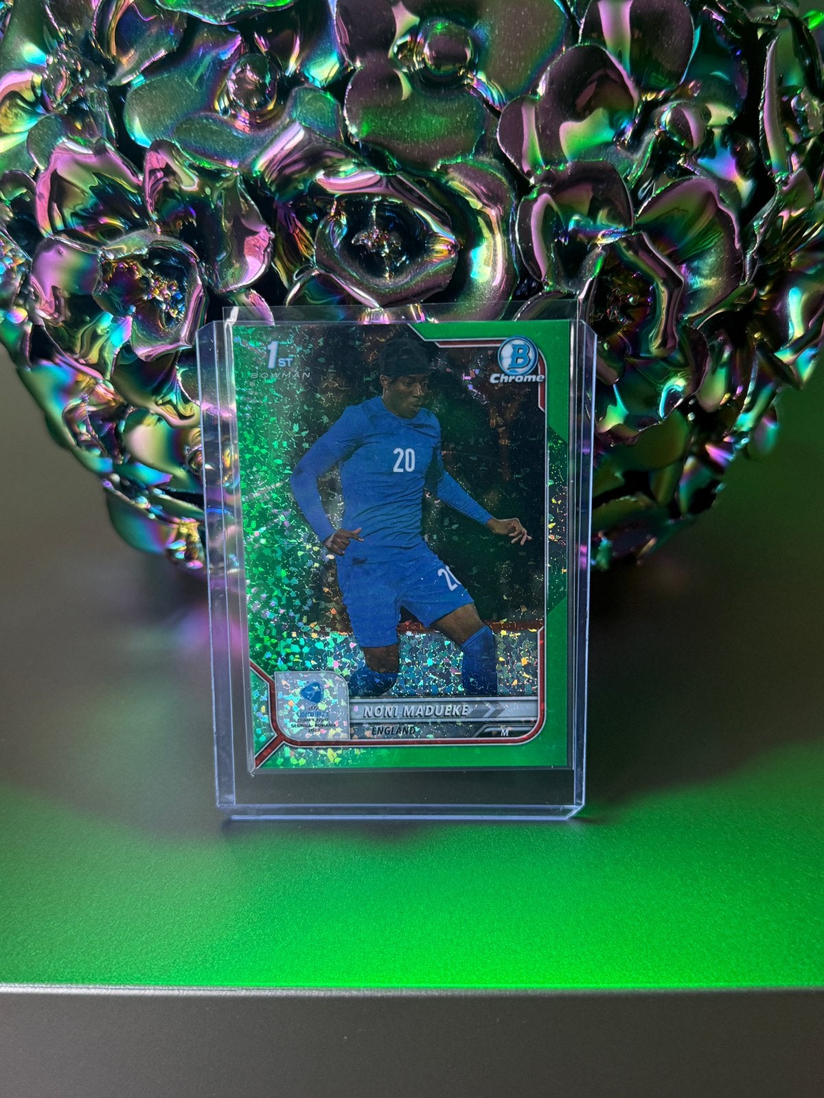 2023 Chrome U21Euro Noni Madueke 1st Bowman Green /99 #81/99, Ophalen of Verzenden, Nieuw, Losse kaart, Foil
