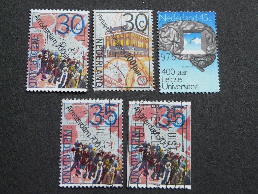 Nederland NVPH 1064 – 1067 + 1067A gestempeld, Postzegels en Munten, Ophalen of Verzenden, Na 1940, Gestempeld