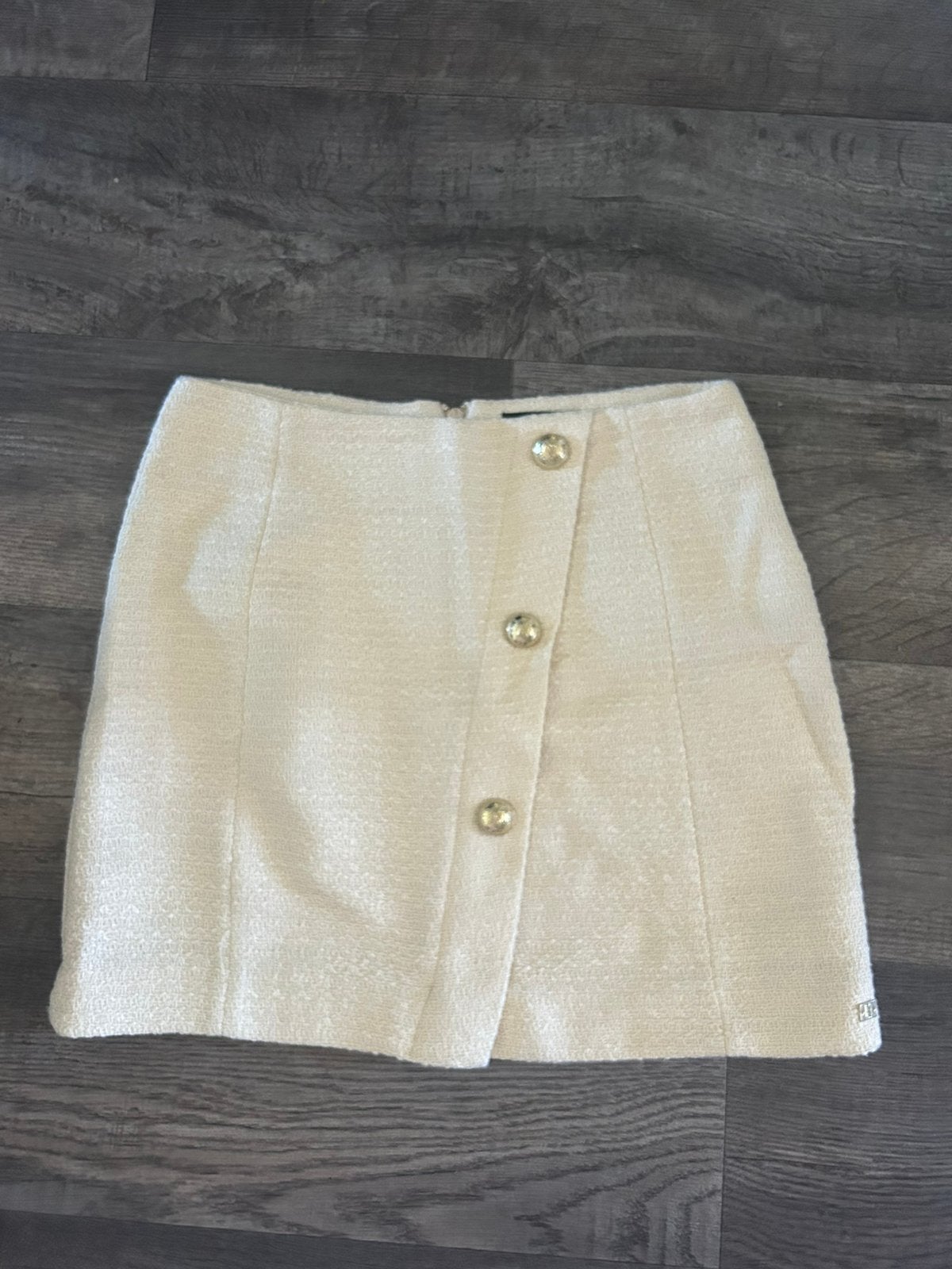 Nikkie rok met gouden knopen, maat L, Beige, Maat 42/44 (L), Ophalen of Verzenden, Zo goed als nieuw