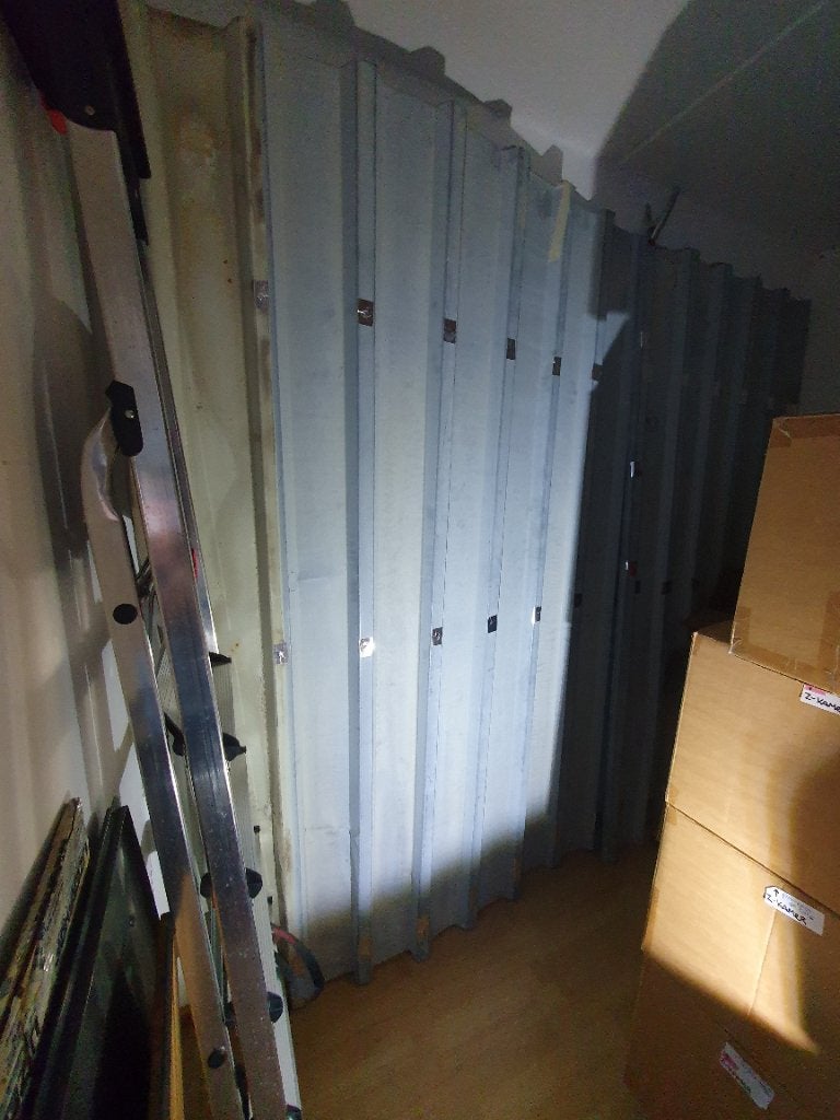 3 Metalen damwanden 108x227 cm, Ophalen, Gebruikt, Overige metalen