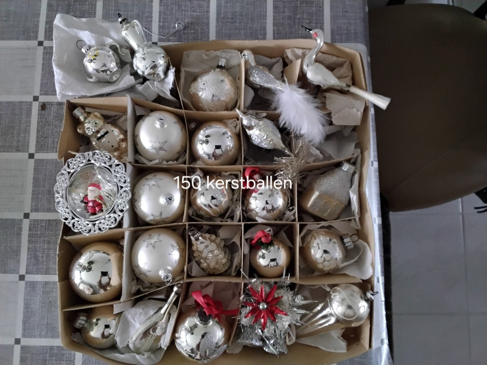 Mooie diverse vintage/oude/antieke kerstballen ornamenten, Ophalen
