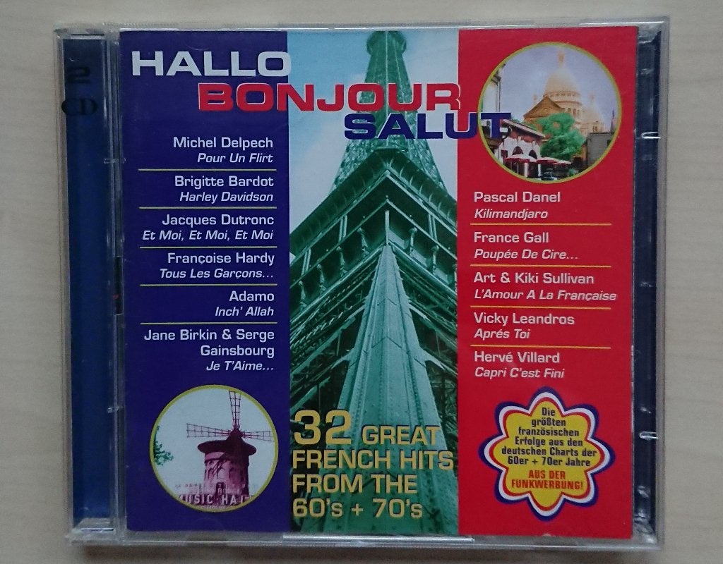 Dubbel CD Hallo Bonjour Salut, Ophalen of Verzenden, Zo goed als nieuw