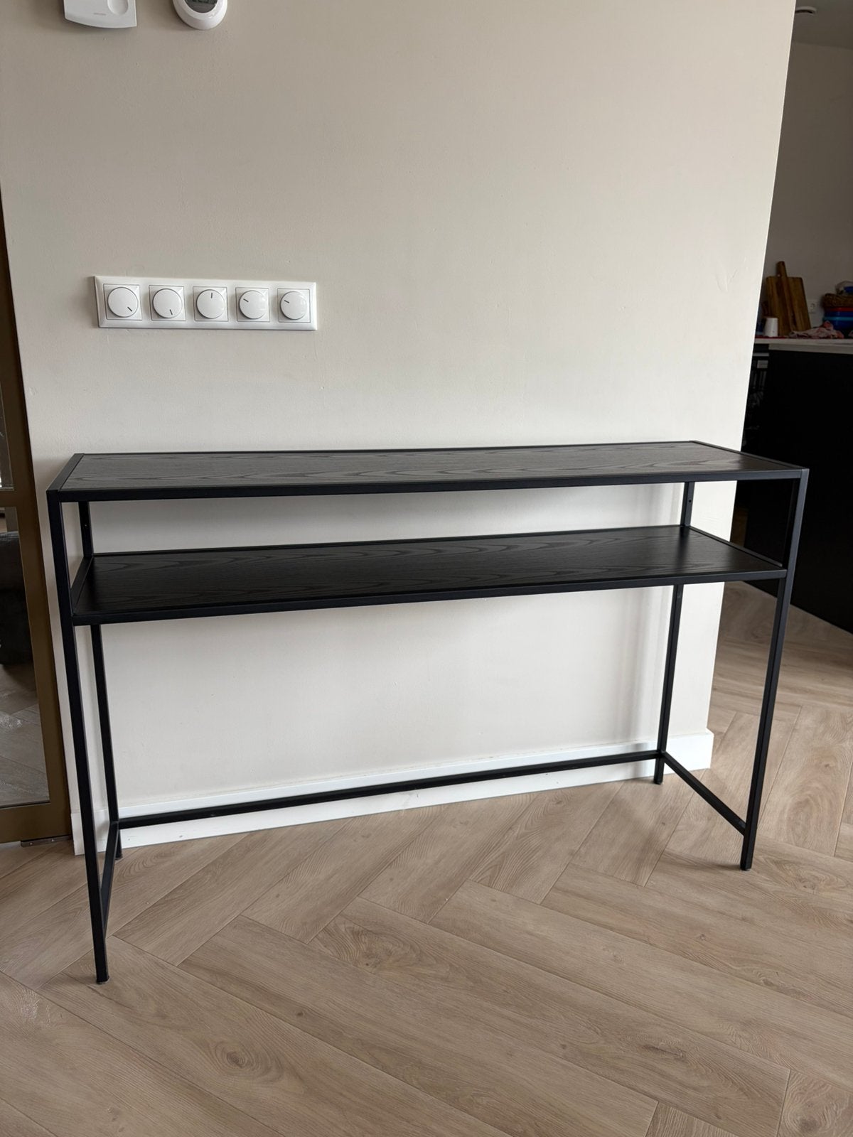 Moos Jaxon Sidetable 120 cm antraciet, Ophalen, 100 tot 150 cm, Zo goed als nieuw, Metaal