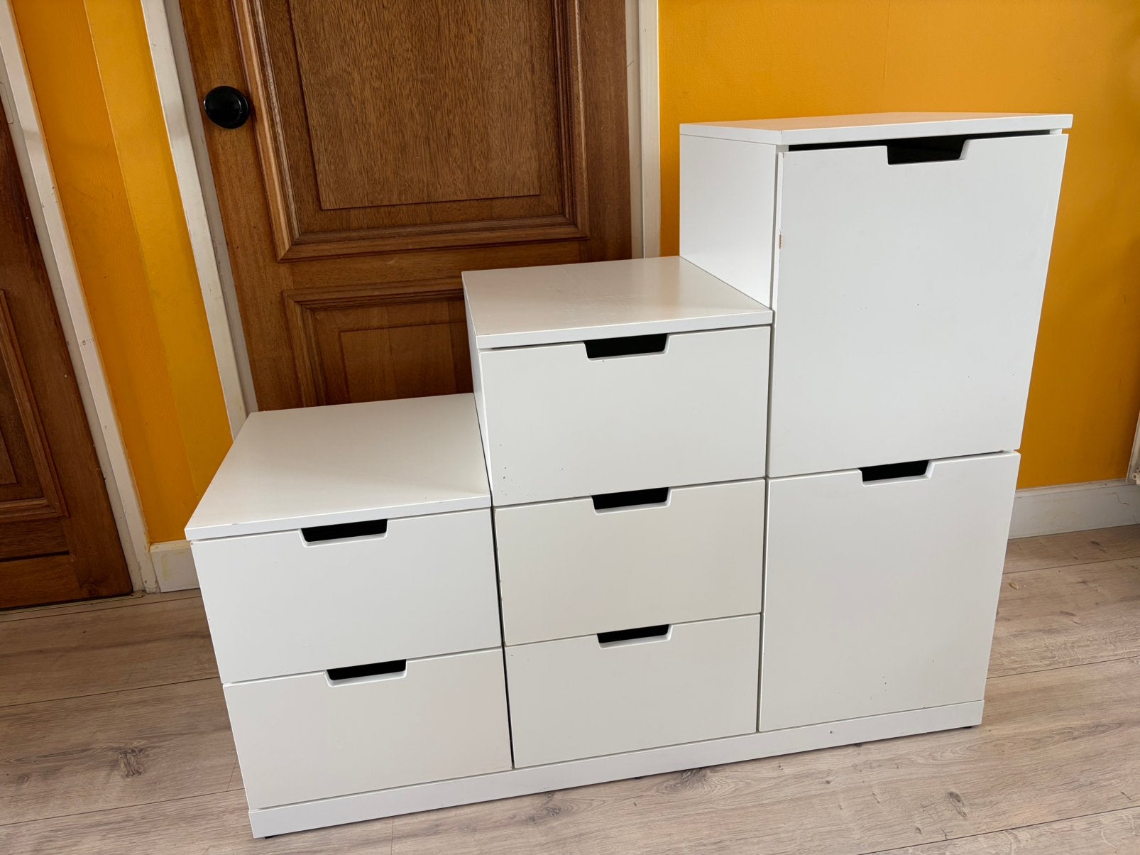 Ikea nordli kast 7 lades (2 groot, 5 klein), Huis en Inrichting, Ophalen, Gebruikt, 100 tot 150 cm, 5 laden of meer