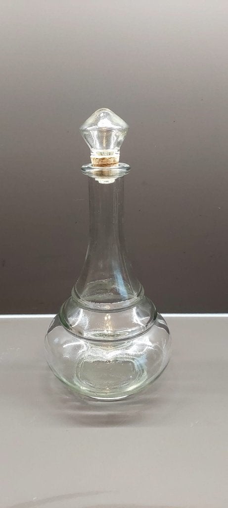 Vintage glazen scheeps karaf met kurken stop – 30 cm, Antiek en Kunst, Antiek | Glas en Kristal, Ophalen of Verzenden