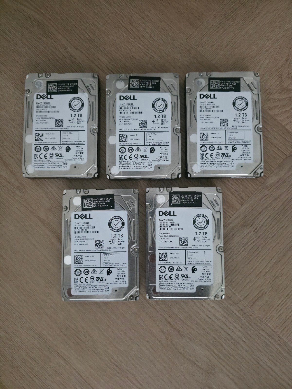5x Dell 1.2TB 10k SAS schijf, Ophalen of Verzenden, SAS