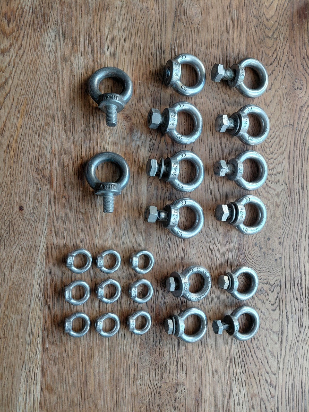 oog moeren rvs  m8  m12  m16, Ophalen of Verzenden