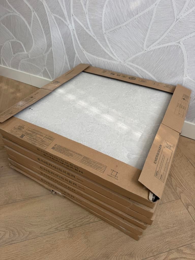 8,6m2 Vloer/wandtegel Energieker Wonder 60x60 Cm Mat Sleet, Ophalen, 40 tot 60 cm, 40 tot 60 cm, Keramiek