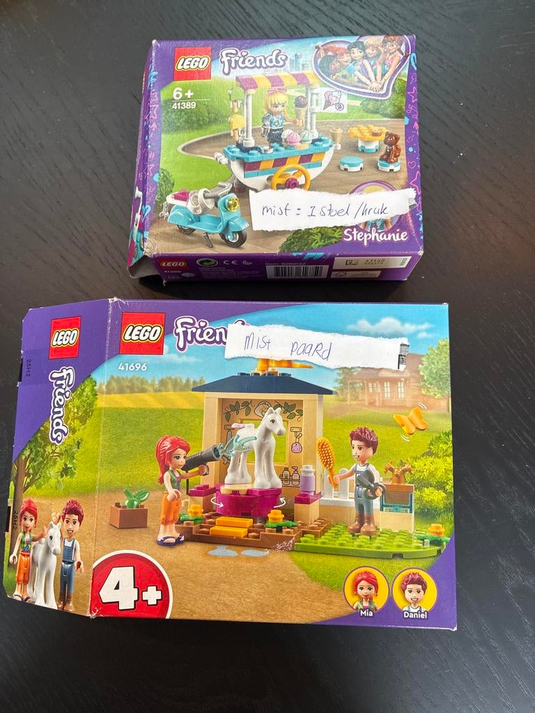 Lego Friends sets 41389 en 41696, Ophalen of Verzenden, Meer dan 50 stukjes, Zo goed als nieuw, 6 jaar of ouder