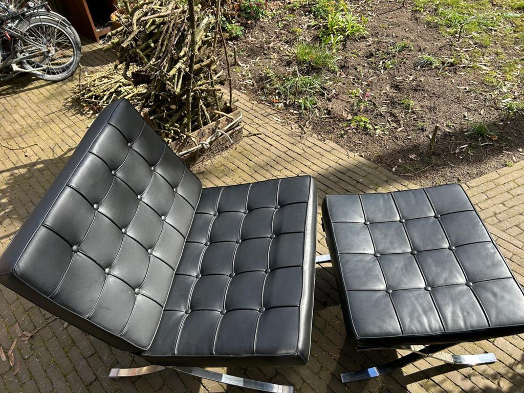 Barcelona Design stoel met hocker, Ophalen