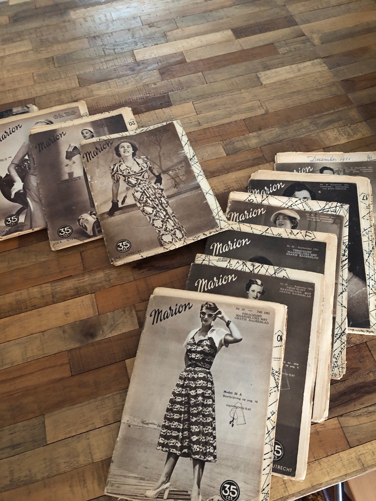 Vintage Marion Tijdschriften - Jaren '50 Mode, Boeken, Ophalen of Verzenden, Gelezen, Damesbladen