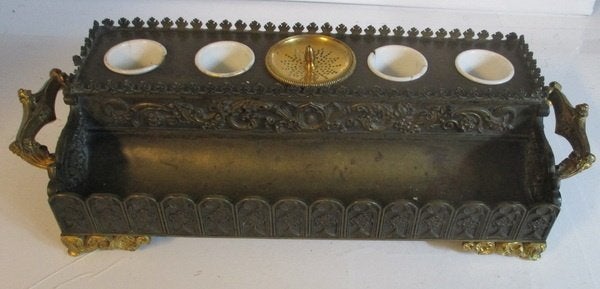 antieke Empire bronzen inktstel, 19eeuws, Antiek en Kunst, Antiek | Koper en Brons, Verzenden