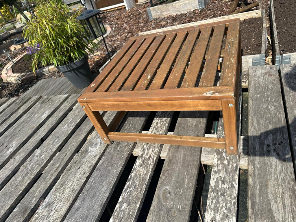 IKEA tuintafel, houten bijzettafel, Ophalen, Gebruikt, Vierkant, Hout