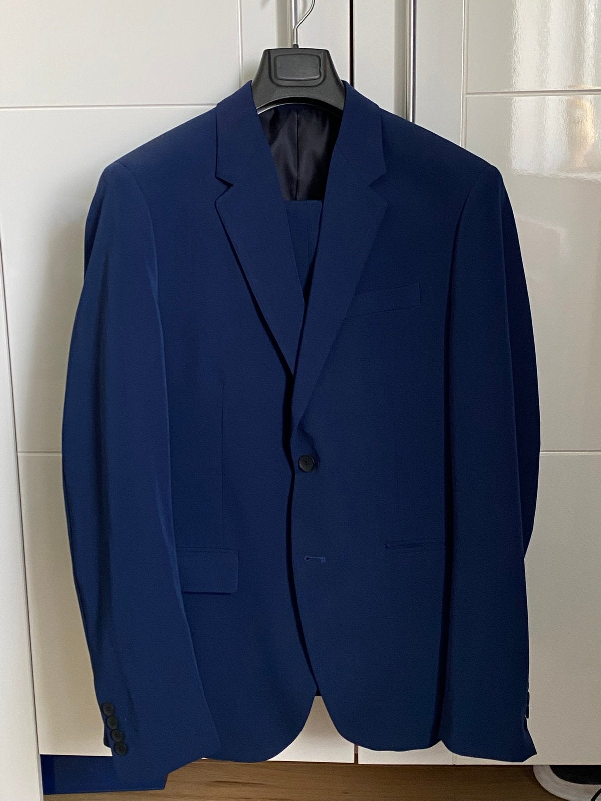 Donker blauw heren kostuum van de Zara, Ophalen of Verzenden, Zo goed als nieuw, Blauw