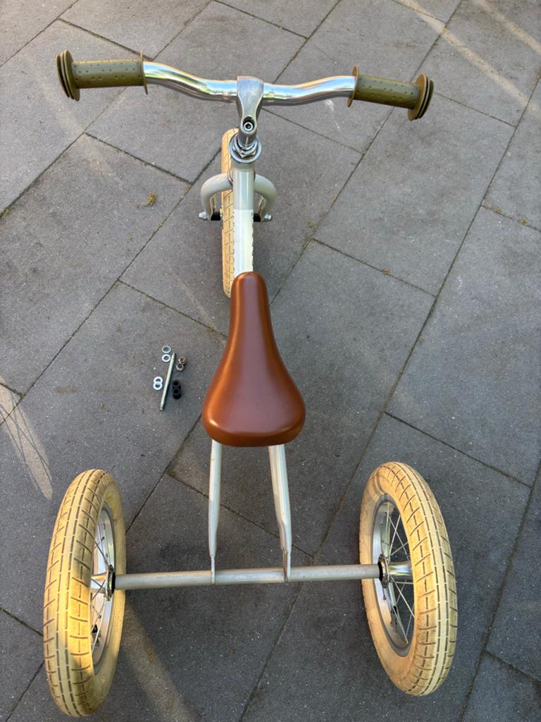 Veloretti loopfiets - Grijs met bruin zadel, Ophalen, Gebruikt, Loopfiets