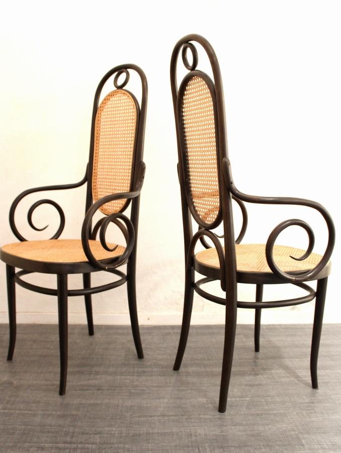 2x Thonet stoel / chair nr.207Rf lange jan - design, Huis en Inrichting, Gebruikt, Twee, -, THONET