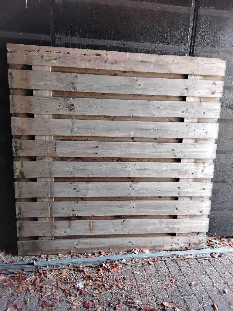 Houten schutting delen., Tuin en Terras, Schuttingen, Ophalen, Minder dan 3 meter, Hout, 1 tot 2 meter